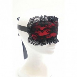 Masque avec dentelle - Rouge